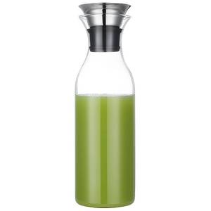 lot 5066 image: Karafu 50 Ounces1.5 Liter Glass Carafe with Lid, Borosilicate Glass Pitcher for HotCold Water, Ice Tea and Juice Beverage