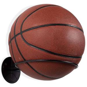 lot 5084 image: Wallniture Sporta Wall Mounted Ball Storage Sports Ball Holder Rack Display Storage Steel (Black)