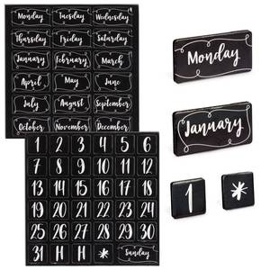 lot 5089 image: Juvale Magnetic Numbers for Whiteboard Calendar - Large Black, 50-Piece - Calendar Number Magnets & Magnetic Days & Months for Classroom Accessories