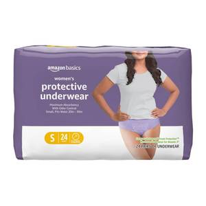 lot 5101 image: Amazon Basics Maximum Absorbency Postpartum Incontinence Underwear for Women, Protective, Disposable, Fresh Protection, Bladder Leak Protection, Small, Lavender, 24 Count