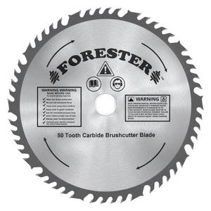 lot 5109 image: FORESTER Carbide Tip Brush Cutter Blade - 9in x 50 Teeth  Fits Most Straight Shaft Trimmers  Conversion Kit Sold Separately