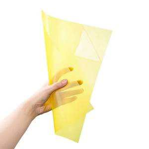 lot 5119 image: 10-Pack A4 Colored PVC Flexible Plastic Sheets, 0.3mm Yellow Transparent Film for Office Reports, Presentation Covers, Document Protection & DIY Crafts