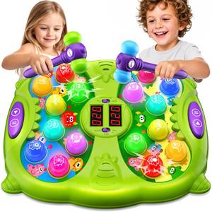 lot 5150 image: Noltola Monster Whack-a-Mole Game for Kids Ages 3-12, 1-2 Player Interactive Game with Lights & Music, 3 Game Modes STEM Learning Toy for Boys Girls, Family Game Night Indoor Party Game, Birthday Gift