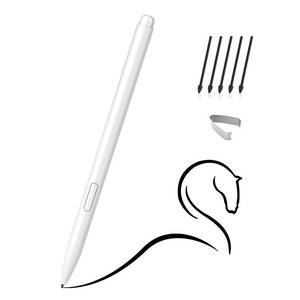 lot 5171 image: Magnetic EMR Stylus Compatible with Remarkable 2, Replacement Digital Pen with Eraser, 4096 Pressure Levels, Palm Rejection, Tilt Support, for RemarkableSamsungWacomOnyx EMR Devices-5 Tips (White)