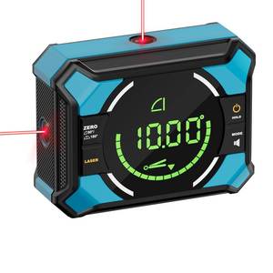 lot 5190 image: Laser Level with Digital Angle Finder - 3 in 1 Lazer Leveler Tool Digital Angle Gauge Wall Laser Level for Hanging Frames & Picture, Diy Project