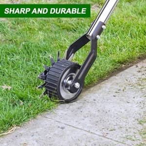 lot 5197 image: LASTOOLS Wheel Rotary Edger Lawn Tool, Sidewalk 66.7Inch Manual Lawn Edger, Grass Edge Trimmer, Adjustable Stainless Steel Handle with Cushion Grip,Soil,Garden and Yard Tool