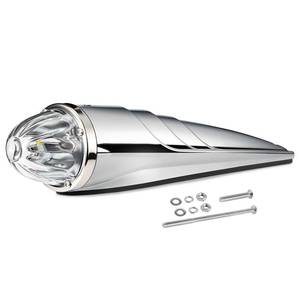 lot 5199 image: Partsam Glass Watermelon Cab Lights Clear Lens Amber Torpedo LED Top Marker HiLow Beam Roof Turn Signal Lights with Die-Cast Chromium Alloy Base for Peterbilt Freightliner Mack Heavy Trucks (1PCS)