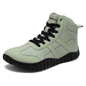 lot 5215 image: HOBIBEAR Unisex Wide Barefoot Boots for Mens Womens Hiking Outdoor Walking Shoes(Green,Women10Men9)