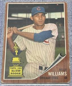 lot 107 image: 1962 Topps Baseball Card #288 - Billy Williams Chicago Cubs