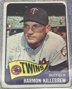 lot 116 image: 1965 Topps Baseball Card #400 - Harmon Killebrew