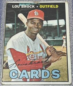 lot 124 image: 1967 Topps Baseball Card #285 - Lou Brock