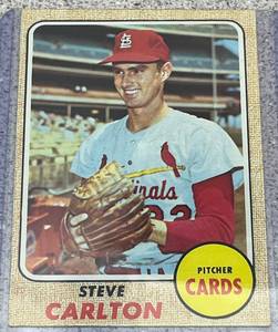 lot 128 image: 1968 Topps Baseball Card #408 - Steve Carlton