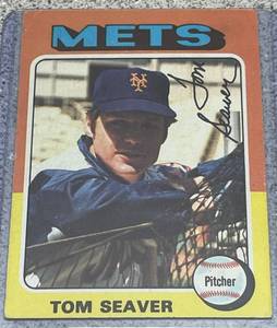 lot 147 image: 1975 Topps Baseball Card #370 - Tom Seaver New York Mets
