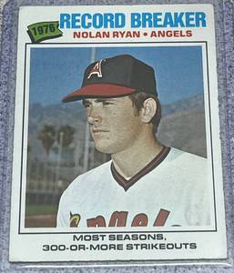 lot 155 image: 1977 Topps Baseball Card #234 - Nolan Ryan Record Breaker