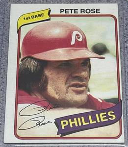 lot 167 image: 1980 Topps Baseball Card #540 - Pete Rose Philadelphia Phillies