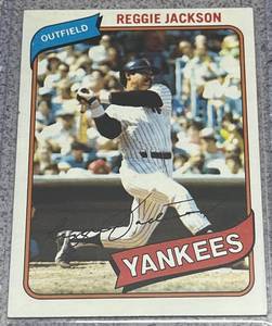 lot 168 image: 1980 Topps Baseball Card #600 - Reggie Jackson