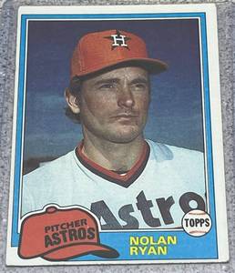 lot 170 image: 1981 Topps Baseball Card #240 - Nolan Ryan