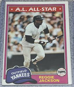 lot 177 image: 1981 Topps Baseball Card #400 - Reggie Jackson