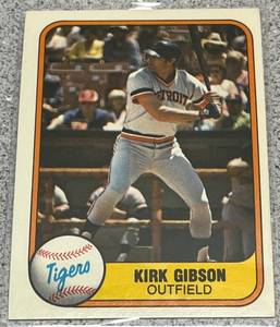 lot 188 image: 1981 Fleer Baseball Card #481 - Kirk Gibson