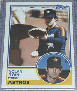 lot 197 image: 1983 Topps Baseball Card #360 - Nolan Ryan Houston Astros