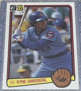 lot 200 image: 1983 Donruss Baseball Card #277 - Ryne Sandberg Rookie