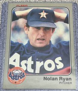 lot 201 image: 1983 Fleer Baseball Card #463 - Nolan Ryan