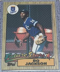 lot 208 image: 1987 Topps Baseball Card #170 - Bo Jackson Future Stars