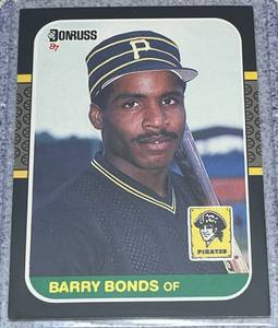 lot 209 image: 1987 Donruss Baseball Card #361 - Barry Bonds Rookie