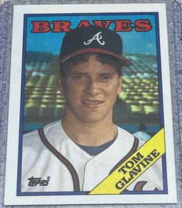 lot 210 image: 1988 Topps Baseball Card #779 - Tom Glavine Rookie