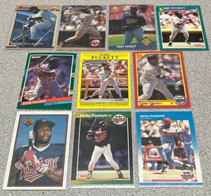 lot 221 image: Kirby Puckett Baseball Card Collection (10 cards)