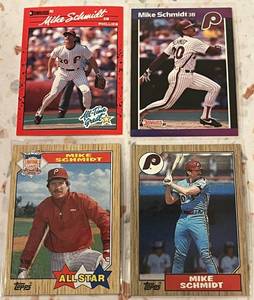 lot 235 image: Mike Schmidt Baseball Card Collection (4 cards)