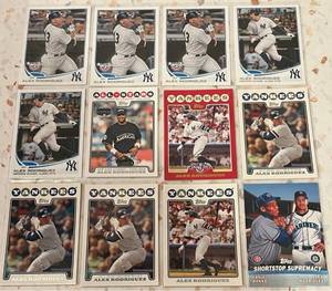 lot 240 image: Alex Rodriguez Baseball Card Collection (12 cards)