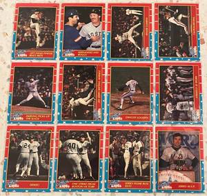 lot 246 image: 1987 Fleer Baseball Card Set - World Series 1986 (12 cards)
