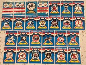 lot 247 image: Fleer MLB Baseball Team Logo Sticker Collection (26 cards)