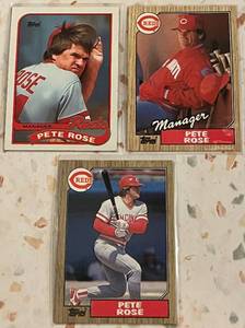lot 253 image: Pete Rose Baseball Card Collection (3 cards)