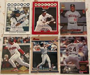 lot 258 image: Manny Ramirez Baseball Card Collection (6 cards)