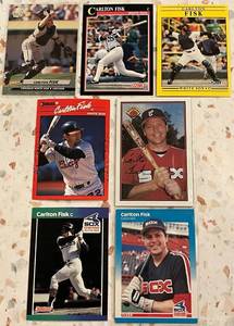 lot 260 image: Carlton Fisk Baseball Card Collection (7 cards)