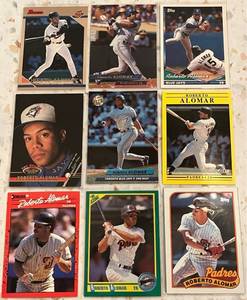 lot 261 image: Roberto Alomar Baseball Card Collection (9 cards)