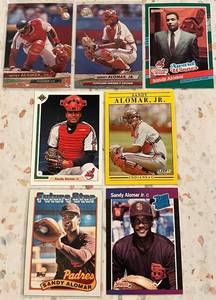 lot 262 image: Sandy Alomar Jr Baseball Card Collection (7 cards)