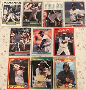 lot 266 image: Tony Gwynn Baseball Card Collection (10 cards)