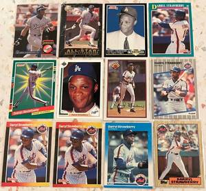 lot 270 image: Darryl Strawberry Baseball Card Collection (12 cards)