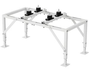 lot 4849 image: Anmakou Mini Split Stand Adjustable Mini Split Ground Stand for 9000-12000 BTU Ductless Air Conditioners Heat Pumps Heavy Duty AC Stand Floor Mount Mini Split W 400LBS Load Capacity (White)