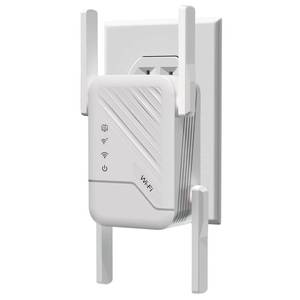 lot 4871 image: Wireless Router Amplifier Easy Setup, WiFi Extender Signal Booster, Internet Extender Covers Up to 13389 Sq.ft for Home, Long Range WiFi Repeater with Ethernet Port