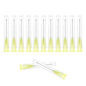 lot 4887 image: 100 Pack 20 Ga 1 Inch Sterile Disposable Needle with Cap for Scientific and Industrial Dispensing Needles Accessories