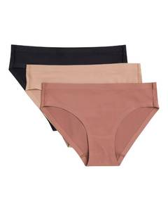 lot 4911 image: Maidenform Girl Girls Comfeez Bonded Hipster Multipack, ChocolateTanBlack, Medium