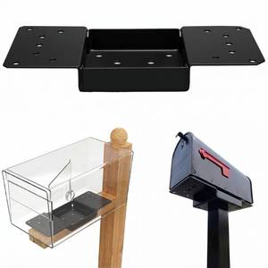 lot 4936 image: Mailbox Mounting Bracket Universal Plate for Post Mount Mailboxes 4x4 Wood or Hollow Posts Mailbox Mounting Plate for Most Post Mounted Mailboxes with Holes at The Bottom