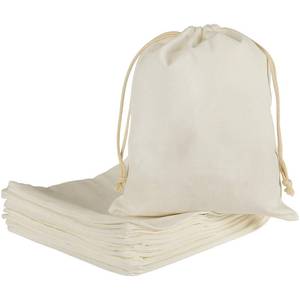lot 4952 image: HRX Package 20pcs Muslin Bags 8x10 inches, Cotton Drawstring Bag Fabric Gift Pouches Sachet for Jewelry Party Favors Wrapping DIY