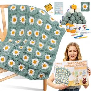 lot 6030 image: Coopay Crochet Kit for Beginners, Crochet Starter Kit for Blanket, Granny Squares Video Instructions, Easy to Learn Knitting for Beginner