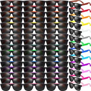 lot 6047 image: Oleitodh 96 Pack Neon Sunglasses Party Favors Bulk, 16 Colors Neon Party Sunglasses 80s Style Colorful Novelty Cool Sun Glasses for Classroom Prize, Goody Bag Filler, Birthday, Kid Teen Adult