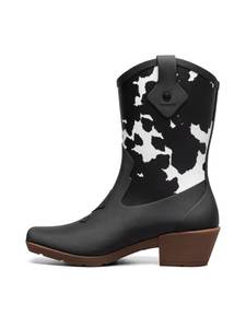 lot 6049 image: Bogs Womens Jolene Mid Deco Rain Boot, BlackWhite, 10 - Retail $110
